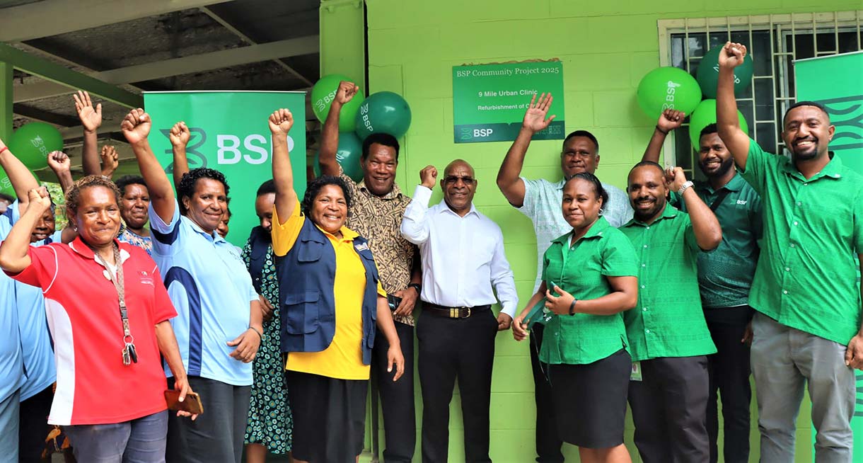 BSP Finance & Planning and Treasury & Markets Team refurbish the 9-Mile Urban Clinic